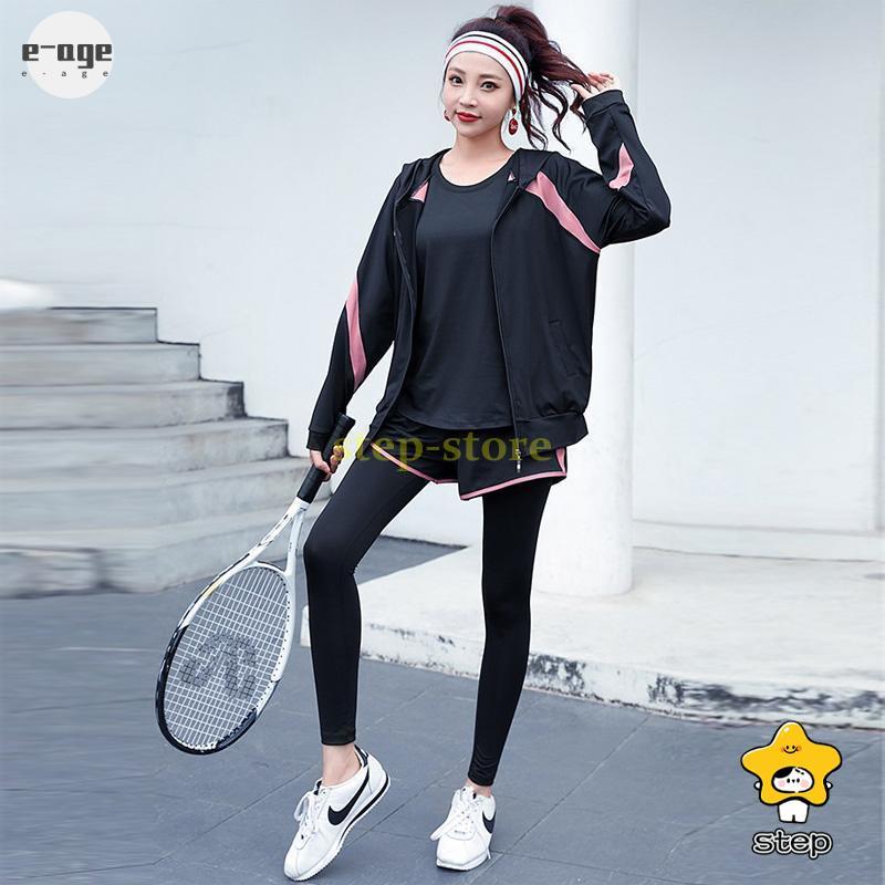 スポーツウェア 上下セット ヨガウェア レディース トップス パンツ フィットネスウェア パーカー 4点セット 大きいサイズ ランニングウェア トレーニングウェア | ブランド登録なし | 08