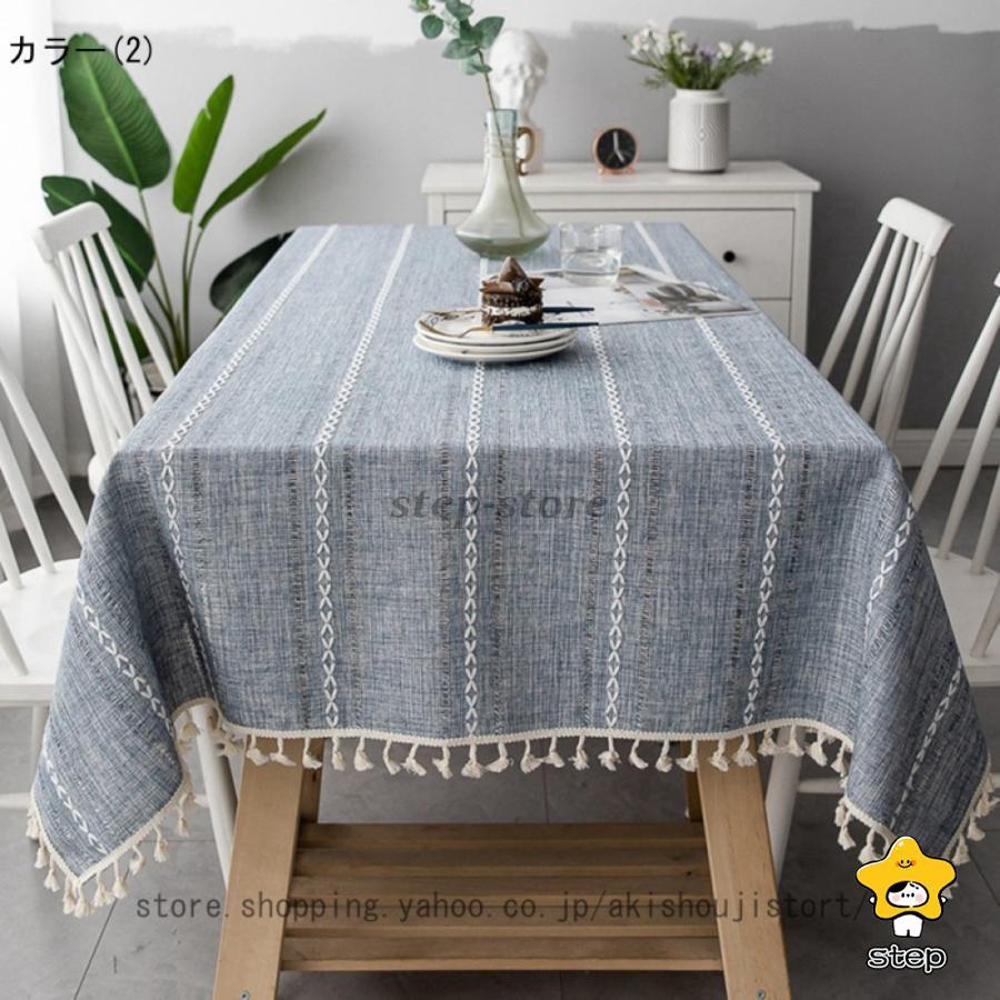 テーブルクロス テーブルカバー 防水 防カビ 厚手 耐久性 ストライプ 北欧 テーブルマット 食卓カバー おしゃれ キャンプ用 北欧風 グレー ピンク グリーン | ブランド登録なし | 17