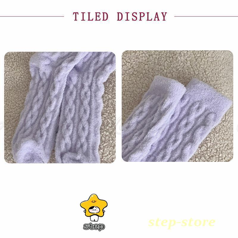 ソックス 5足セット レディース 厚手 冷え取り 暖かい 可愛い 伸縮性  リブ編み きれいめ 防寒対策 ストレッチ 履き心地抜群 美脚 ストレスフリー | ブランド登録なし | 06