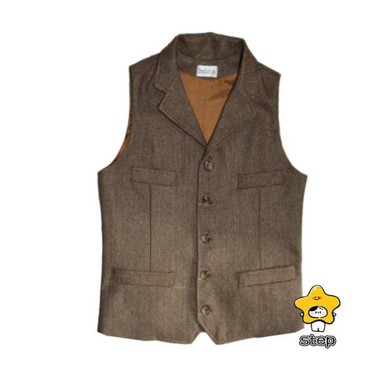 ベスト メンズ スーツ ジレ ツイード ウール混 暖かい スリム 大きいサイズ ビジネス 細身 ビジネス 結婚式ベスト フォーマル  紳士 カジュアル | ブランド登録なし | 14