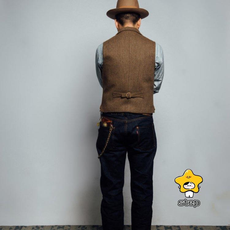 ベスト メンズ スーツ ジレ ツイード ウール混 暖かい スリム 大きいサイズ ビジネス 細身 ビジネス 結婚式ベスト フォーマル  紳士 カジュアル | ブランド登録なし | 03