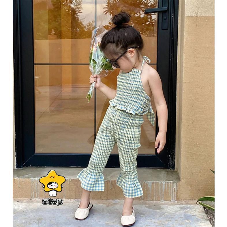 セットアップ ベビー タンクトップ キッズ 女の子 ブラウス 春秋 上下セット ノースリーブ トップス ロングパンツ ガウチョパンツ 花柄 90 100 110 120 130 140 | ブランド登録なし | 01