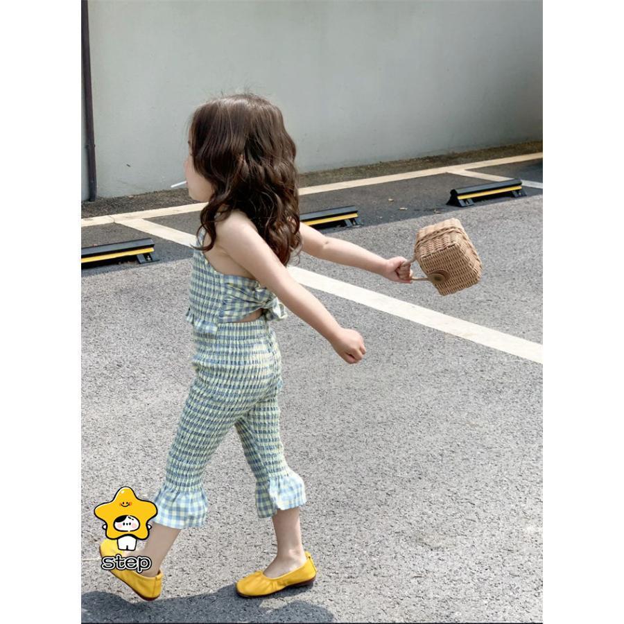 セットアップ ベビー タンクトップ キッズ 女の子 ブラウス 春秋 上下セット ノースリーブ トップス ロングパンツ ガウチョパンツ 花柄 90 100 110 120 130 140 | ブランド登録なし | 04