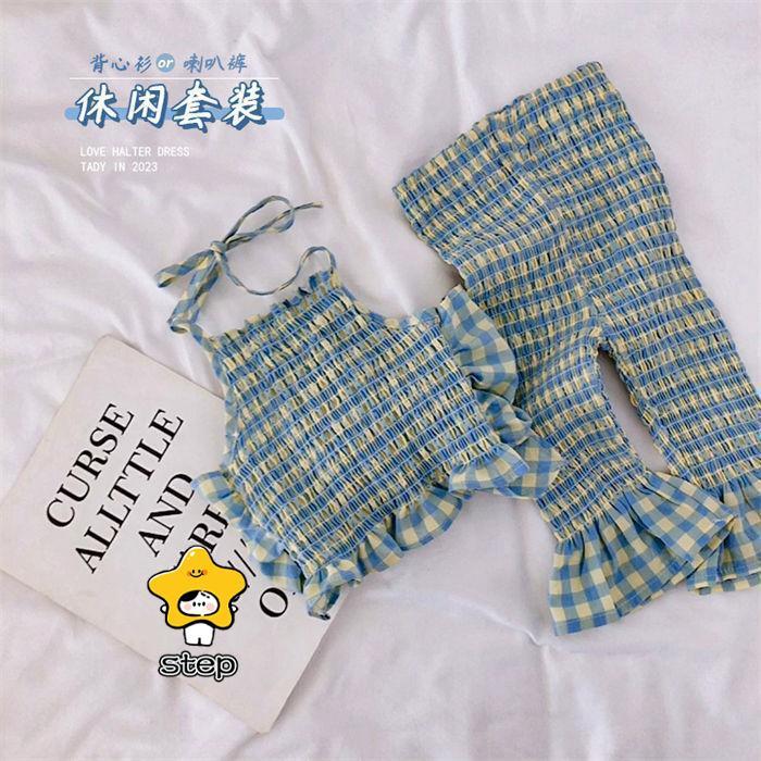 セットアップ ベビー タンクトップ キッズ 女の子 ブラウス 春秋 上下セット ノースリーブ トップス ロングパンツ ガウチョパンツ 花柄 90 100 110 120 130 140 | ブランド登録なし | 06