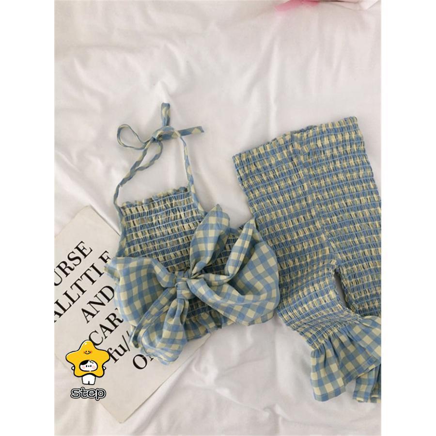 セットアップ ベビー タンクトップ キッズ 女の子 ブラウス 春秋 上下セット ノースリーブ トップス ロングパンツ ガウチョパンツ 花柄 90 100 110 120 130 140 | ブランド登録なし | 07