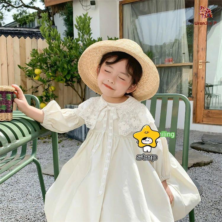 韓国子供服 ワンピース 女の子 ベビー フォーマル 姫様 秋 長袖 プリンセス レース 白ワンピース 韓国こども服 カワイイ おしゃれ カジュアル 子供服 | ブランド登録なし | 02