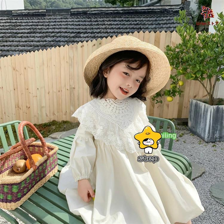 韓国子供服 ワンピース 女の子 ベビー フォーマル 姫様 秋 長袖 プリンセス レース 白ワンピース 韓国こども服 カワイイ おしゃれ カジュアル 子供服 | ブランド登録なし | 03