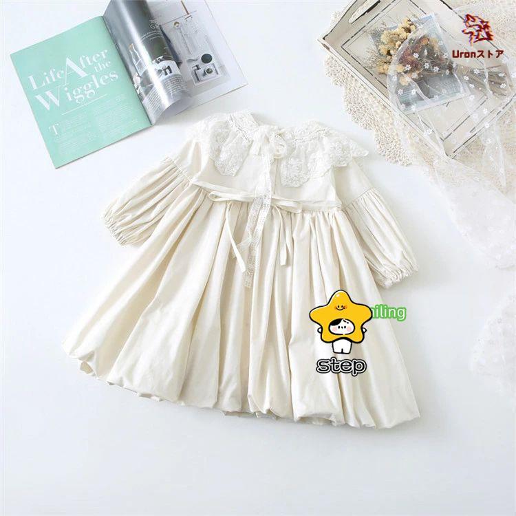 韓国子供服 ワンピース 女の子 ベビー フォーマル 姫様 秋 長袖 プリンセス レース 白ワンピース 韓国こども服 カワイイ おしゃれ カジュアル 子供服 | ブランド登録なし | 07