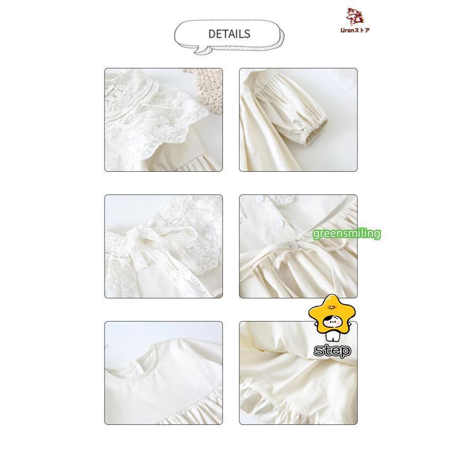 韓国子供服 ワンピース 女の子 ベビー フォーマル 姫様 秋 長袖 プリンセス レース 白ワンピース 韓国こども服 カワイイ おしゃれ カジュアル 子供服 | ブランド登録なし | 09