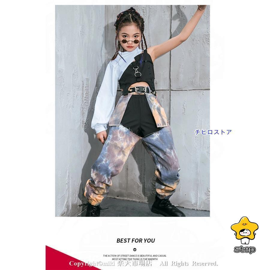 3点セット タンクトップ ズボン ベスト キッズ 社交ダンス 衣装 ジャズダンス 衣装 子供 ガールズ チア ユニフォーム キッズ チアリーダー コスチューム チアガ_2
