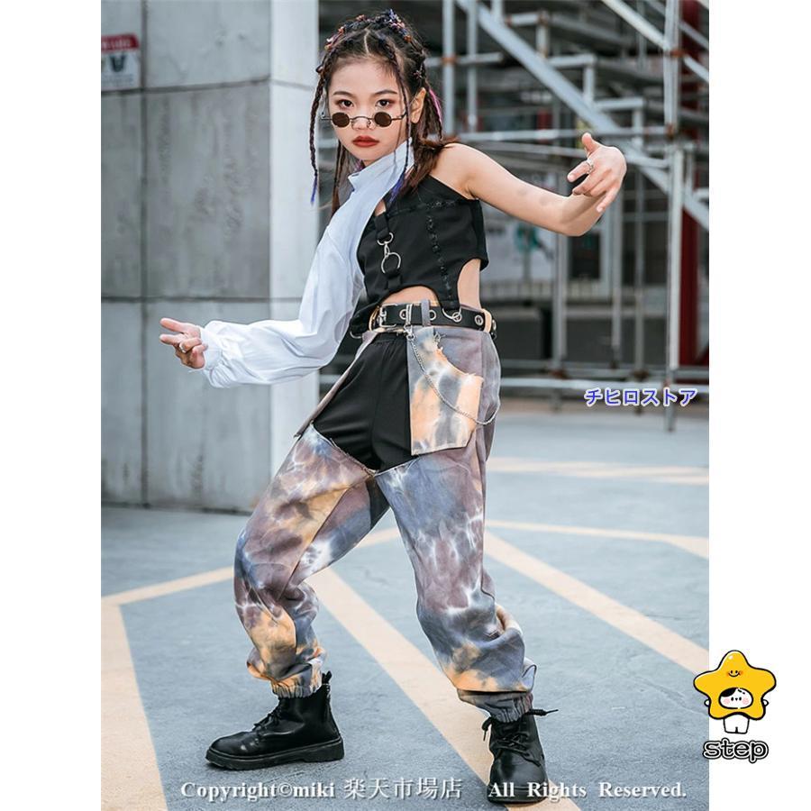 3点セット タンクトップ ズボン ベスト キッズ 社交ダンス 衣装 ジャズダンス 衣装 子供 ガールズ チア ユニフォーム キッズ チアリーダー コスチューム チアガ_7