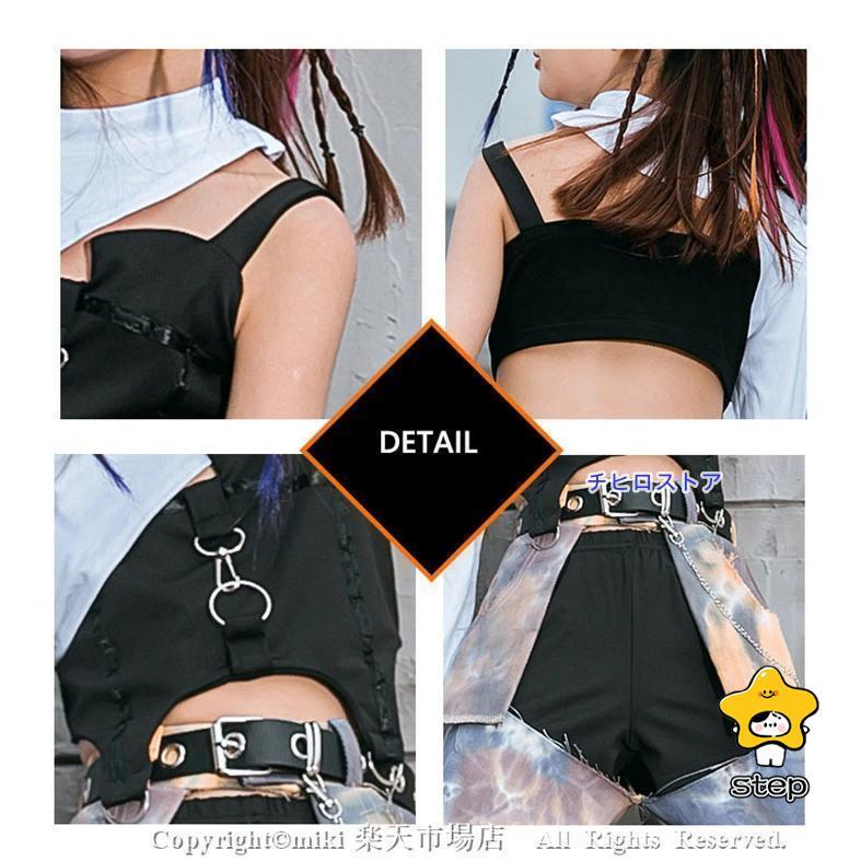 3点セット タンクトップ ズボン ベスト キッズ 社交ダンス 衣装 ジャズダンス 衣装 子供 ガールズ チア ユニフォーム キッズ チアリーダー コスチューム チアガ_8