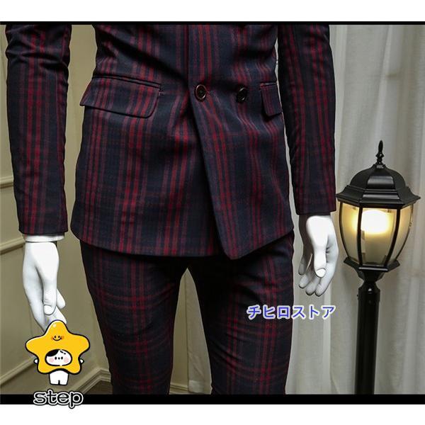 美品】レッド スーツ セットアップ メンズ 足立 日本製 楽天市場