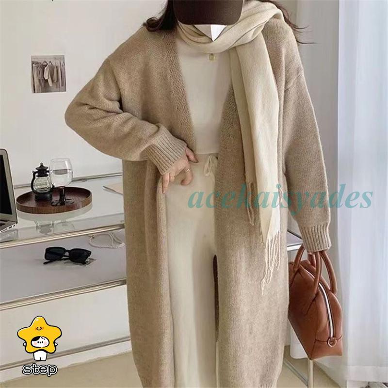 カーディガン ニット レディース 厚手 ゆったり ニットカーディガン 長袖 セーター 体型カバー 秋服 ロング 羽織り アウター 春秋冬 編み上げ カジュアル カーディガン ニット レディース ロング 厚手 ゆったり ニット