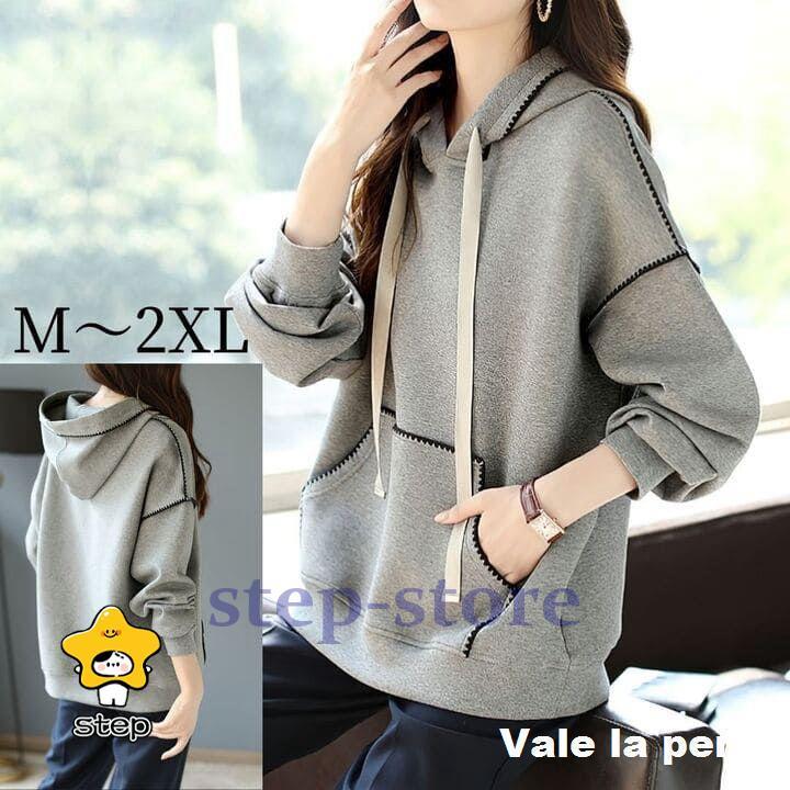 【メヤメ】エルボーパッチ 刺繍 パーカー ゆったり 長袖 フーディー メヤメ】エルボーパッチ 刺繍 パーカー ゆったり 長袖