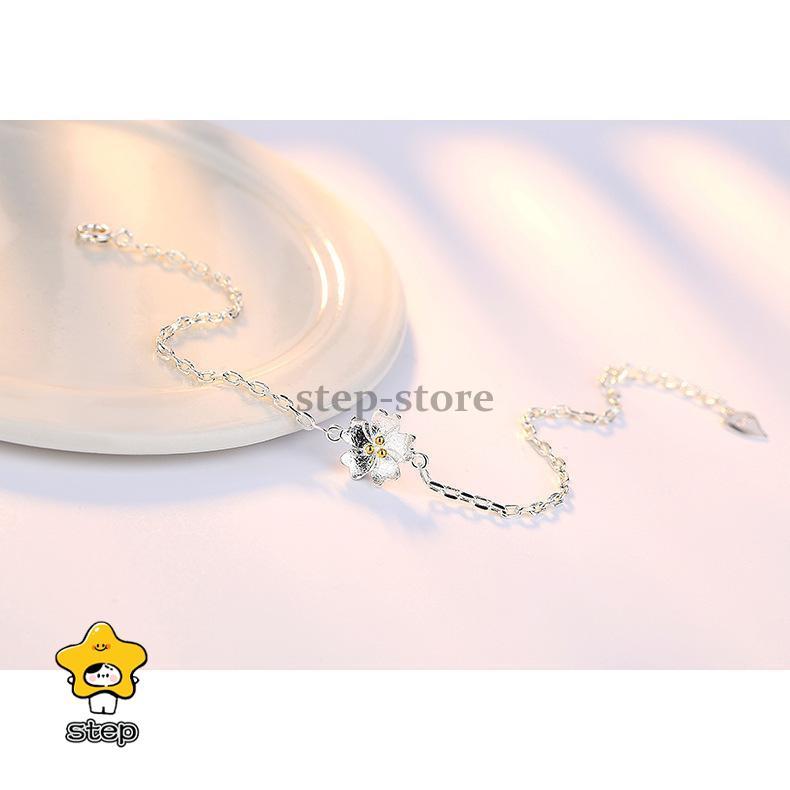 ブレスレット レディース アクセサリー 腕輪 プレゼント シンプル  小さめ チャーム チェーン 花 フラワー 桜 ハート アジャスター 華奢 細 | ブランド登録なし | 03