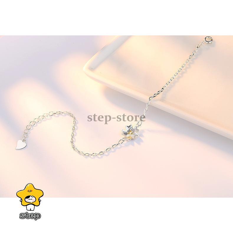 ブレスレット レディース アクセサリー 腕輪 プレゼント シンプル  小さめ チャーム チェーン 花 フラワー 桜 ハート アジャスター 華奢 細 | ブランド登録なし | 05