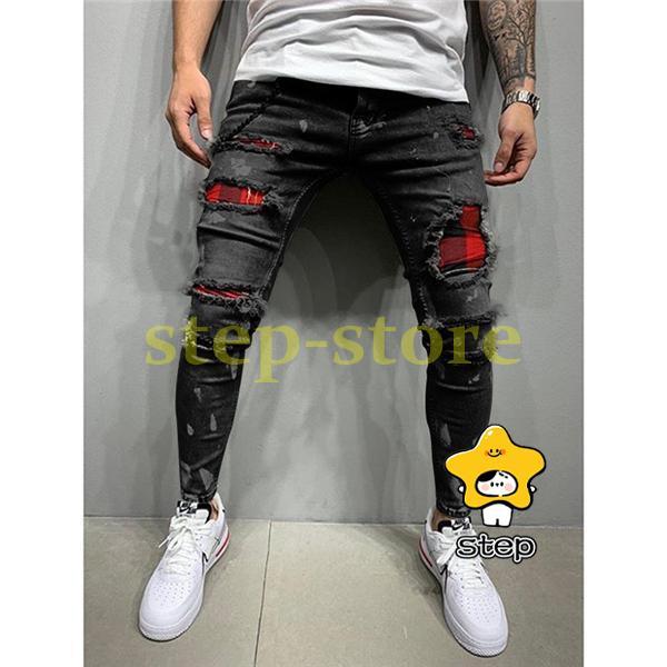 ダメージ加工スキニーデニム スキニーパンツ メンズ ストレッチ スキニー ダメージ加工 スキニー