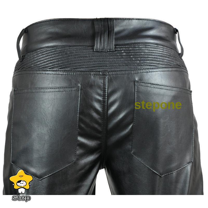 バイクウェアパンツライダースレザーパンツブラック膝カップ