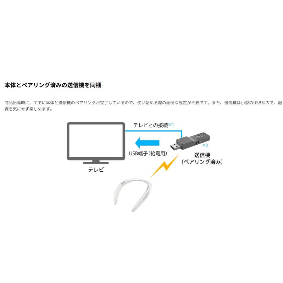 ウエアラブル ネックスピーカー シャ−プ　AN-SS3（W）ホワイト｜step｜03