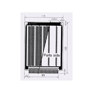 サンハヤト 基板  CPU-107GU 端子付き基板　両面・グリーンエポキシ1.6t・145Ｘ115mm | 