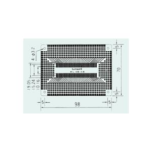 サンハヤト 基板  ICB-01B   特殊IC用基板　S-DIP1.778mmピッチ28・40・64ピン用　1.2t×70×98mm | 