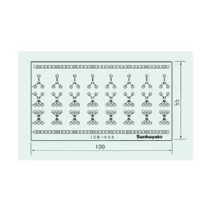 サンハヤト 基板  ICB-056   シール基板　0.5mmピッチチップTrを2.54mmに変換 | 