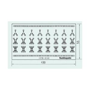 サンハヤト 基板  ICB-058   シール基板　0.95mmピッチチップTrを2.54mmに変換 | 