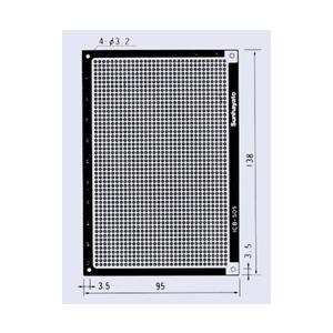 サンハヤト 基板  ICB-505   ユニバーサル基板　片面・紙フェノール1.6t・138×95mm | 