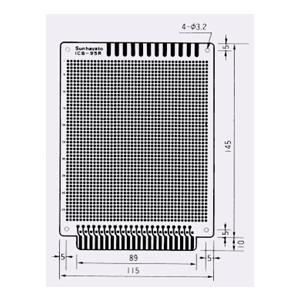サンハヤト 基板  ICB-95R   端子付き基板　両面・紙フェノール1..6t・155Ｘ115mm | 