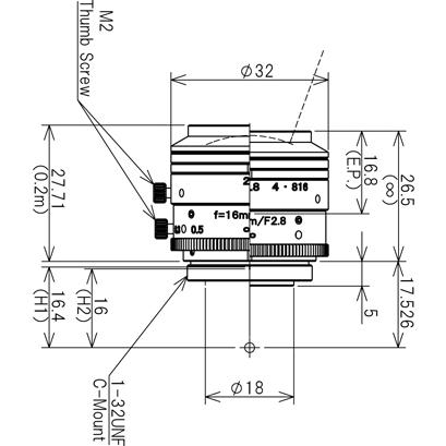 CCTVレンズ 興和(KOWA：コーワ)LM16JC5MC 焦点距離 16mm 5メガピクセル 2/3”型 Cマウント |  | 01