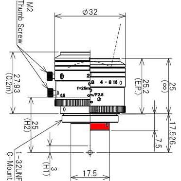CCTVレンズ 興和(KOWA：コーワ)LM25JC5MC 焦点距離 25mm 5メガピクセル 2/3”型 Cマウント |  | 01