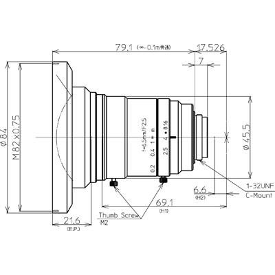 CCTVレンズ 興和(KOWA：コーワ)LM6FC24M 焦点距離 6.5mm 24メガピクセル 1.1”型 Cマウント |  | 01