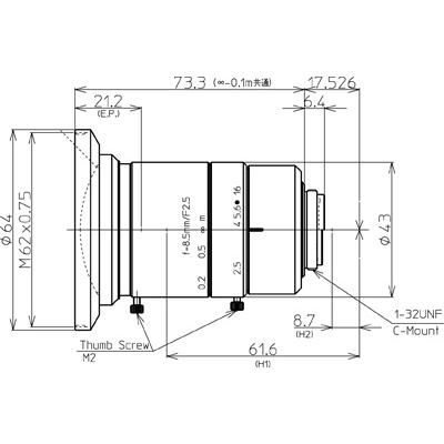 CCTVレンズ 興和(KOWA：コーワ)LM8FC24M 焦点距離 8.5mm 24メガピクセル 1.1”型 Cマウント |  | 01