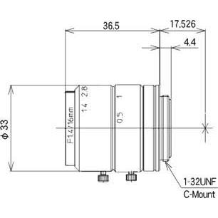 CCTVレンズ CBC(computar)メガピクセルCマウントレンズ：M1614-MP2 |  | 01