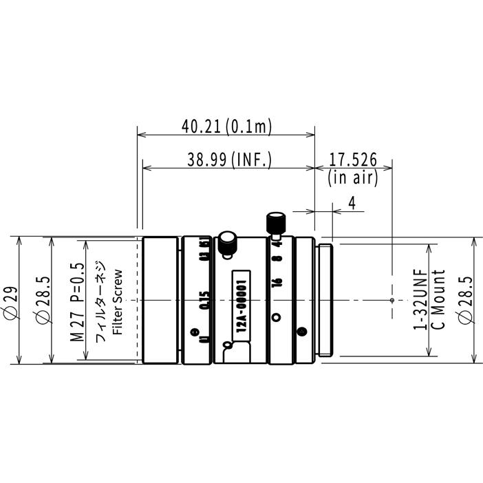 CCTVレンズ TAMRON (タムロン) MA23F12V 焦点距離12mm 2/3"型対応 8メガピクセル Cマウント  取寄せ |  | 01