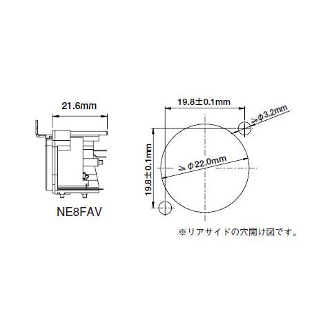 ノイトリック NEUTRIK　NE8FAV　イーサコン・レセプタクル（垂直基板取付用） |  | 01