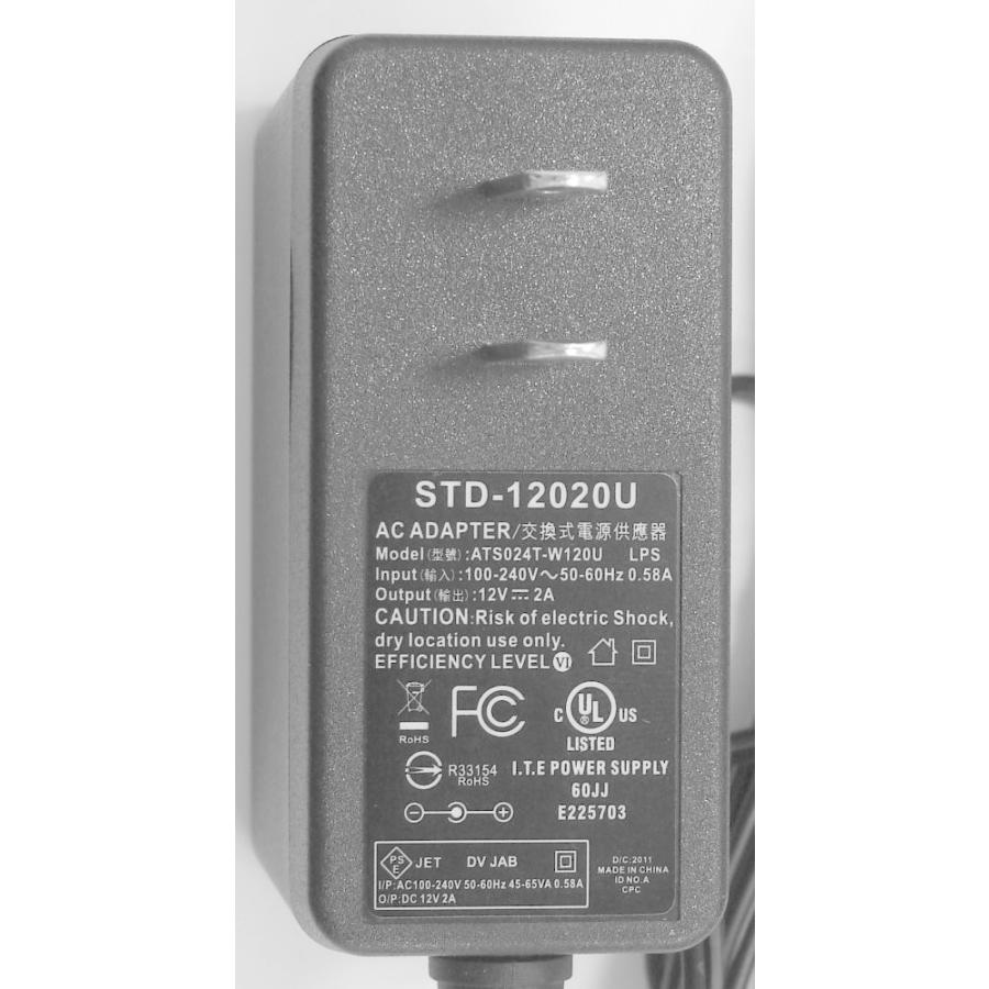 海外/国内 スイッチング ＡＣアダプター STD-12020UMC　12V　2A DCプラグ（外形5.5mm内径2.1mm）センターマイナス（-） |  | 01