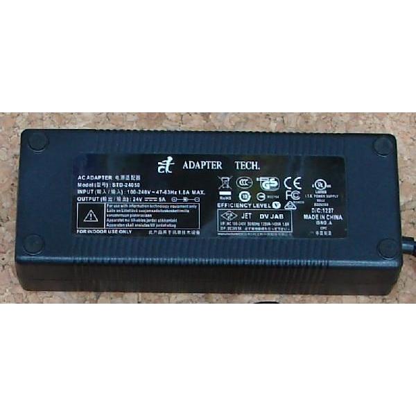 海外/国内 スイッチング ＡＣアダプター    STD-24050  24 V　5.0  A　 DCプラグ（外形5.5mm内径2.1mm）（ACーブル1.8ｍ付き）【在庫限りになりました】 |  | 02