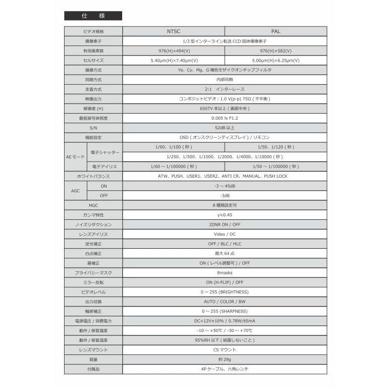 Watec　ワテック W-03CDB3　多機能型 CS レンズ対応 ボード型 カラーカメラ |  | 02