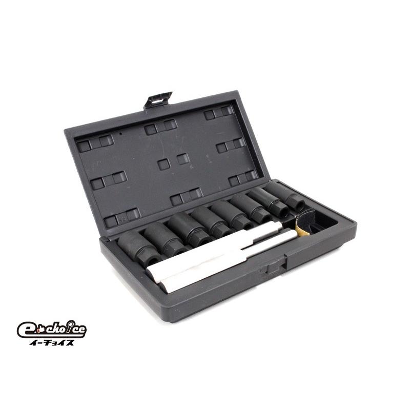 ロックナット外し 内溝 ツイストソケット 10個セット 差込角 3/8  9 10 11 12 13 14 15 16 17 19 mm ホイール ナット 車 | 