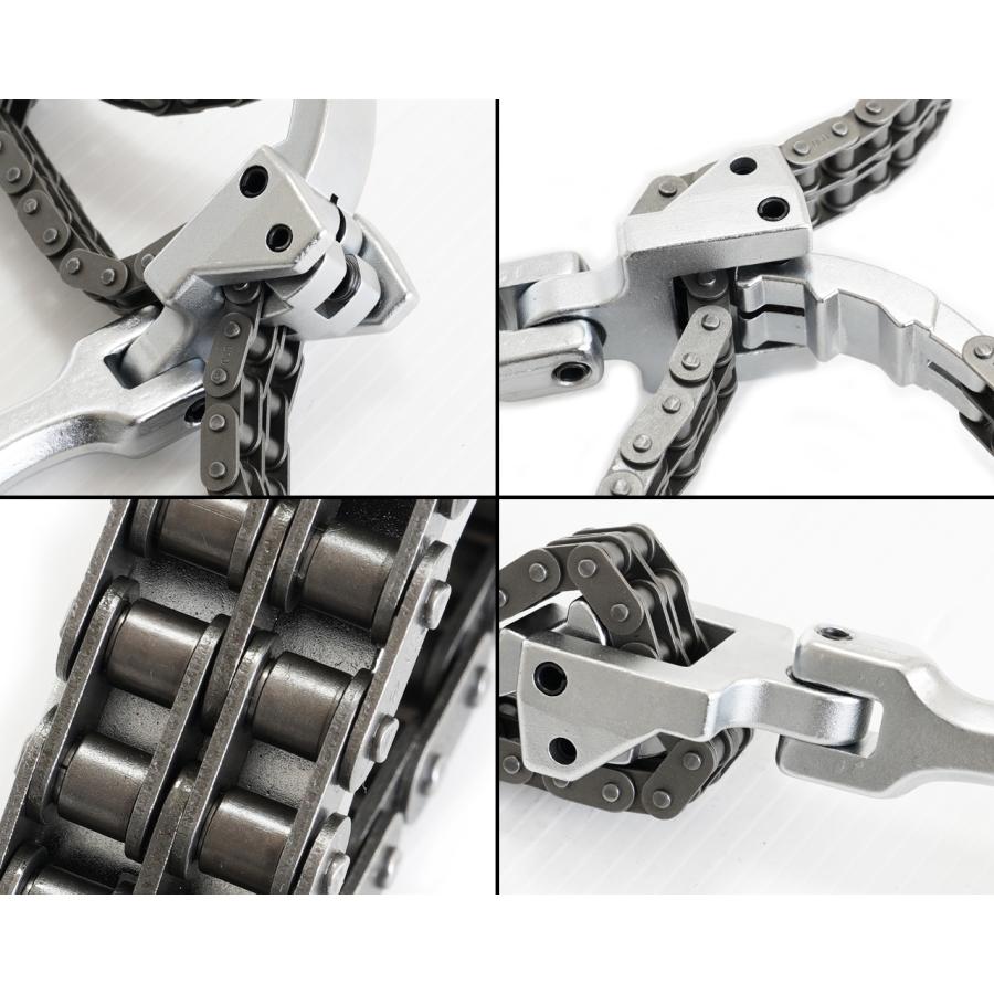 ベルト オイルフィルター レンチ チェーンタイプ 工具 パイプ オイル コーティングベルト レンチ 車 バイク 自転車 修理 直径約60〜160mm |  | 04