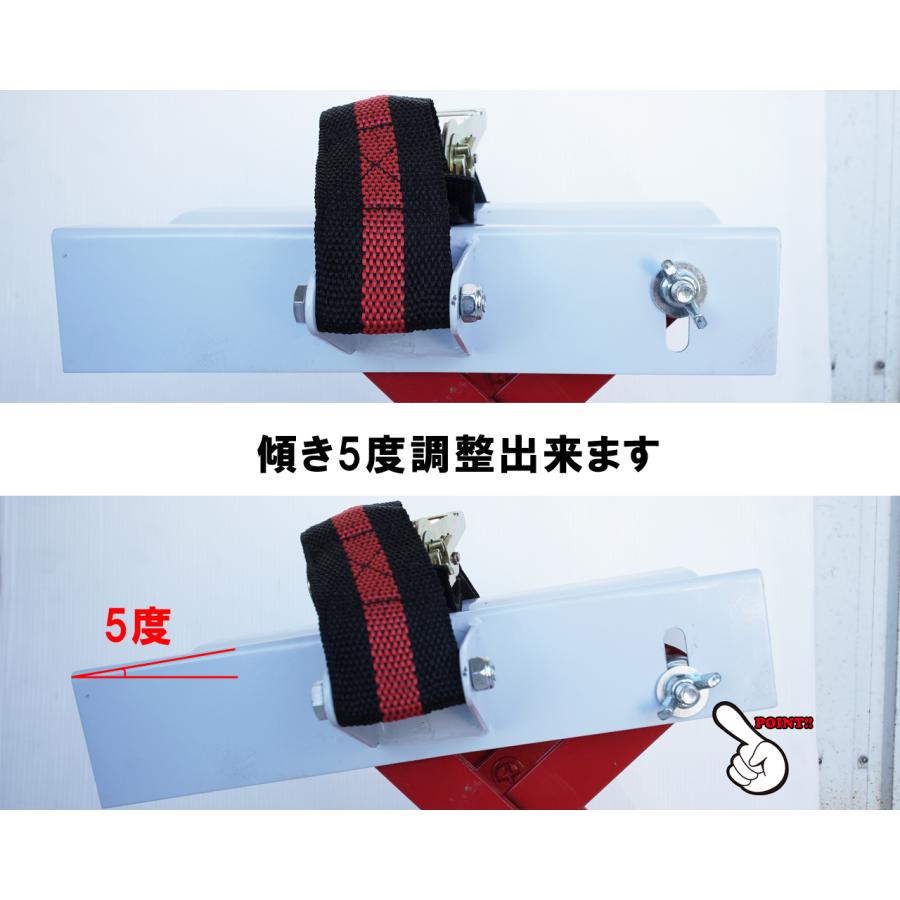 ミッションジャッキ 小型車 手動式 ボールベアリング ローリフト フロアタイプ パンタグラフ 低リフト 耐荷重200kg 荷締めベルト ラチェット式 |  | 03