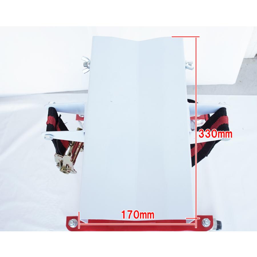 ミッションジャッキ 小型車 手動式 ボールベアリング ローリフト フロアタイプ パンタグラフ 低リフト 耐荷重200kg 荷締めベルト ラチェット式 |  | 08