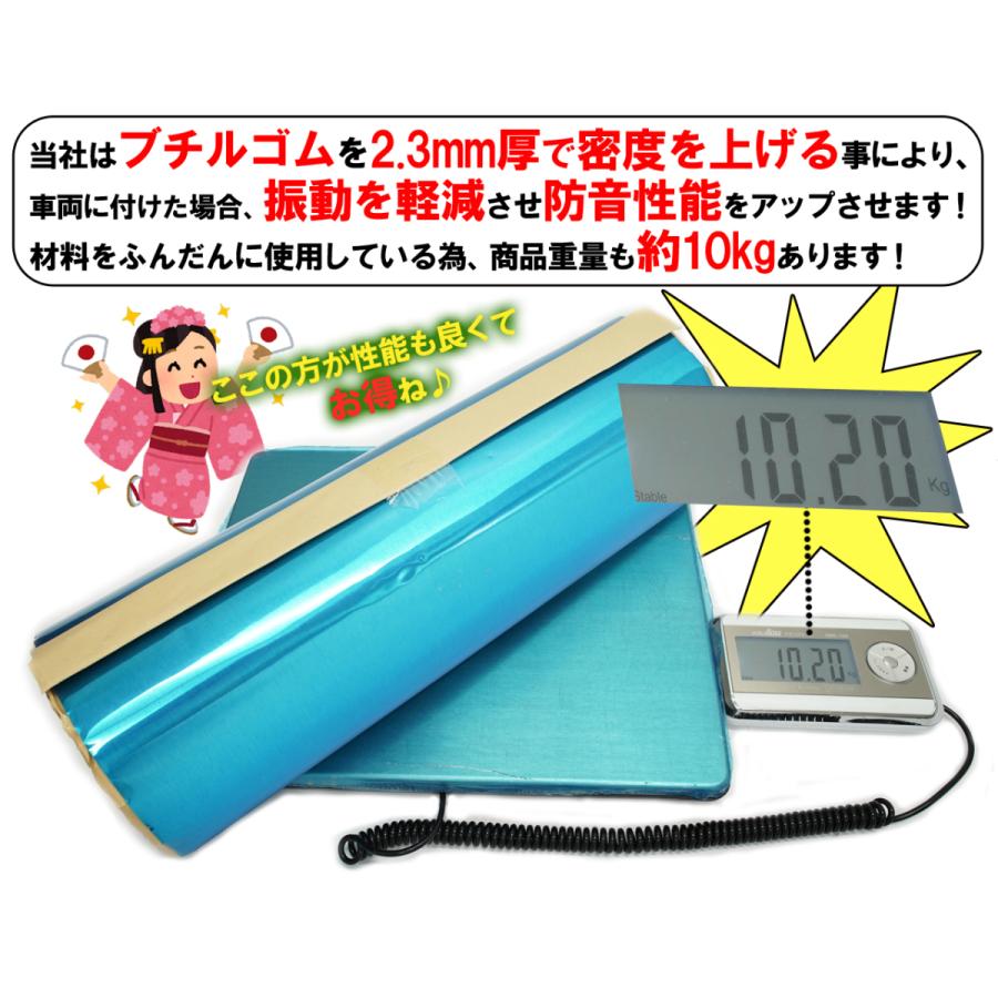 デッドニング デッドニングシート 長さ5m 厚み2.3mm 幅46cm  重量約10kg 振動制振 防振材 送料無料 紹介動画あり　便利グッズ 車 |  | 10