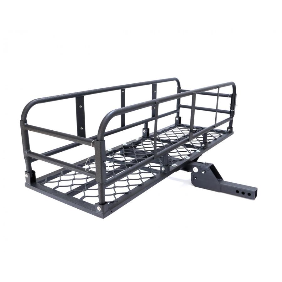 アルミ製　ブラック　折り畳み式ヒッチキャリアカーゴ【差込角40mm】　軽量 C06　　1500x500　ツールズアイランド 