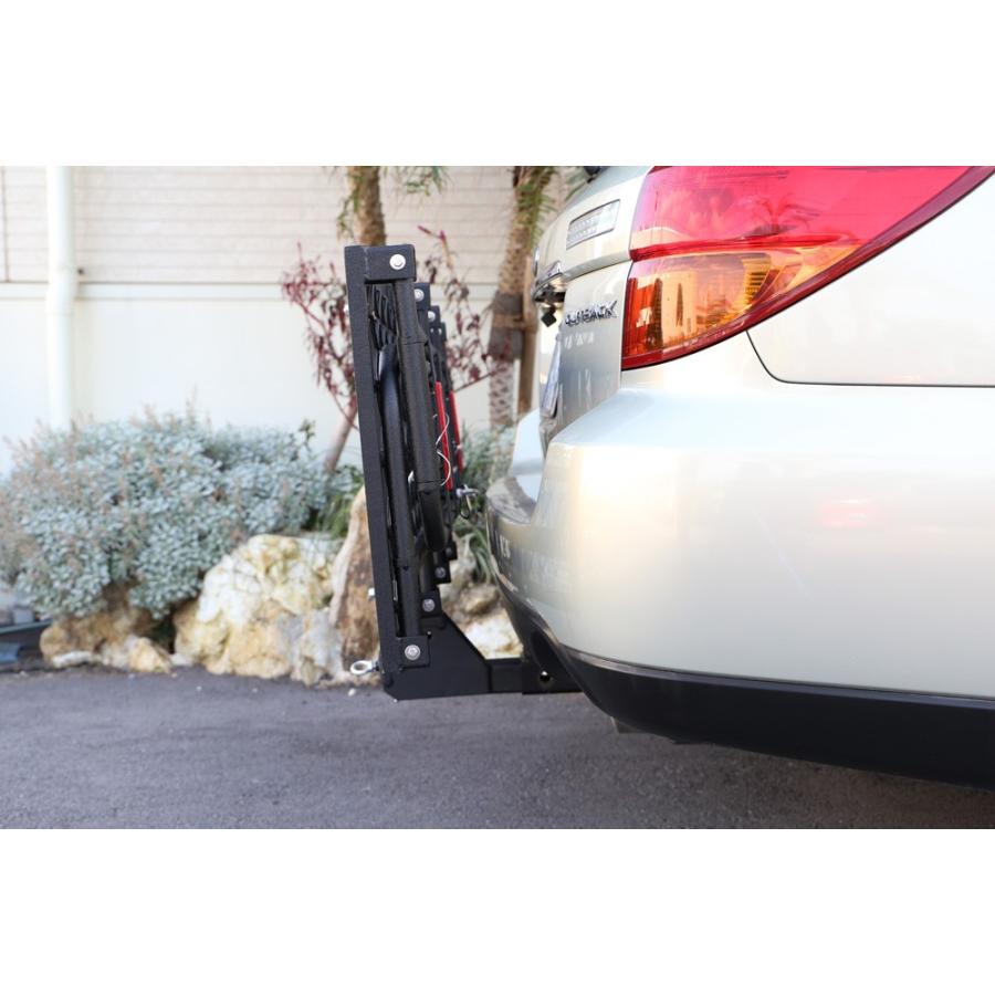 アルミ製　ブラック　折り畳み式ヒッチキャリアカーゴ【差込角40mm】　軽量 C06　　1500x500　ツールズアイランド 