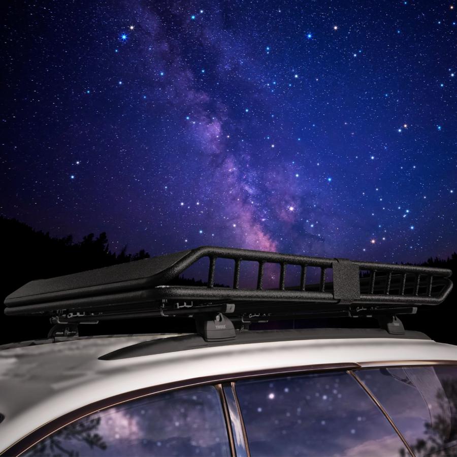 ルーフラック アルミ アルミ製 組立式 カーゴラック ルーフバスケット ルーフキャリア ブラック R11 幅110cm |  | 04