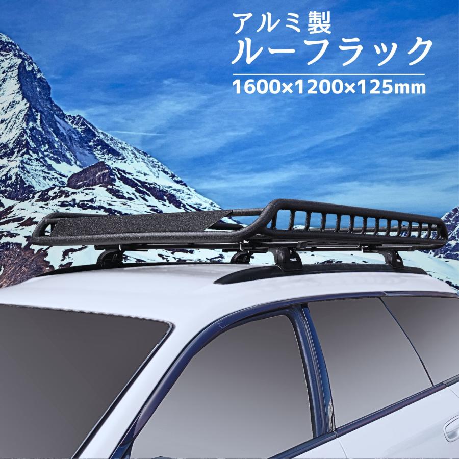 ルーフラック アルミ 組立不要 カーゴラック ルーフバスケット ルーフキャリア ブラック R14 |  | 10