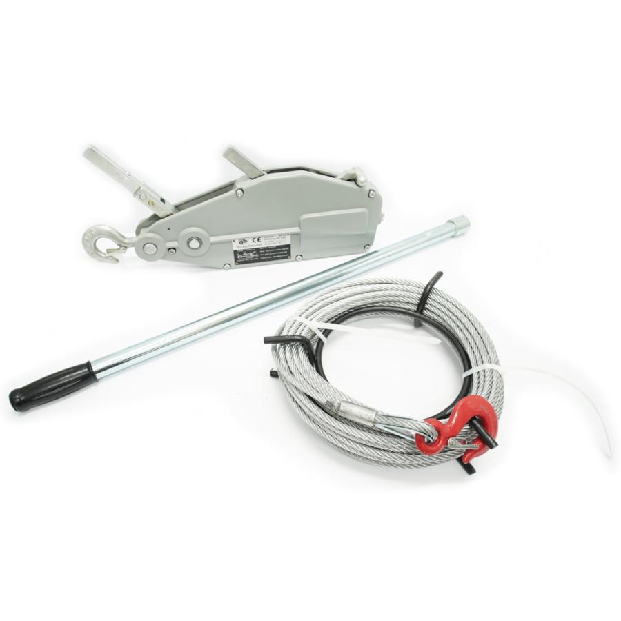 ハンドウィンチ オーバーロード 車載 手動式 800kg トリプルギア パワー ワイヤー 20m フック 山道 4WD アルミ |  | 02